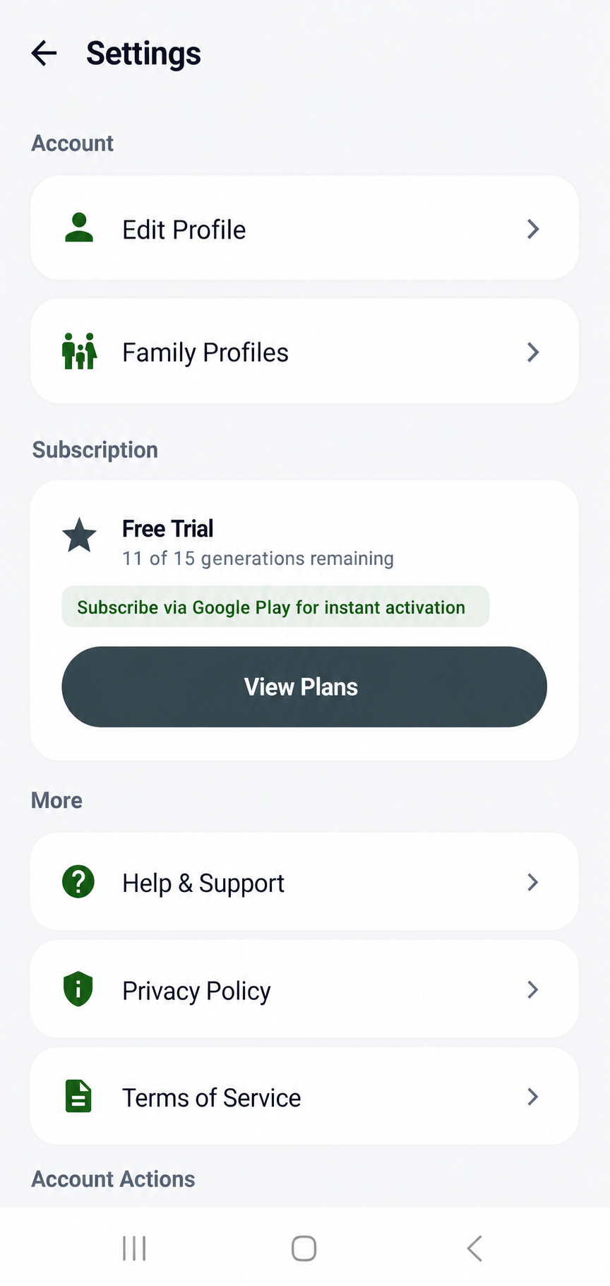 Your Settings